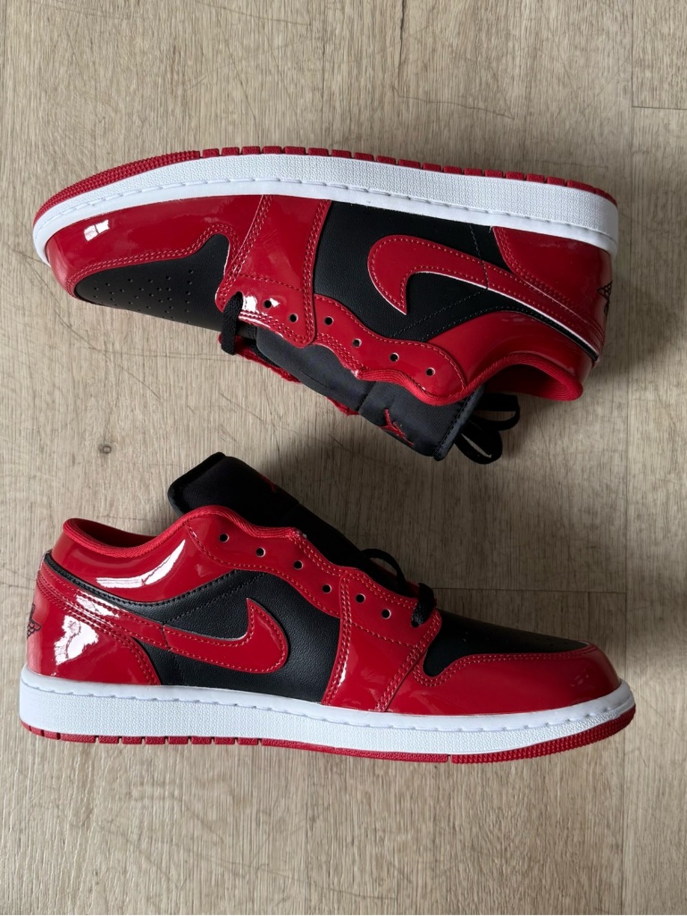 Nike Air Jordan 1 Low ‘PatentVarsityRedBlack’ HV4089-006 Sz 9,9.5&10.5men’s NEW